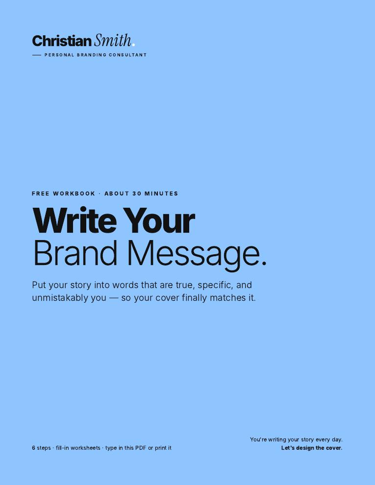 Write Your Brand Message workbook cover